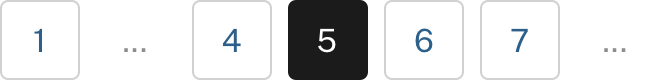 Example: A unbounded set. Page 5 is the current page. Slot 1 is page 1. Slot 2 is overflow. Slots 3 to 6 contain pages 4 to 7. Slot 4 is current. Slot 7 is overflow.