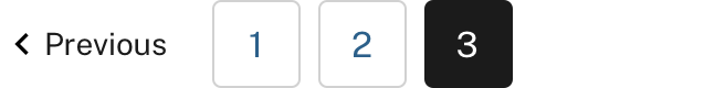 Example: A three-page set shows three pages. Slot three is current. There is a 'previous' link preceding the items. There is no 'next' link.